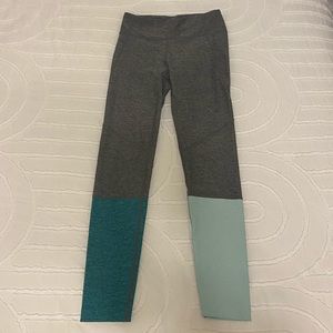 Grey Outdoor Voices Leggings with Blue Detail